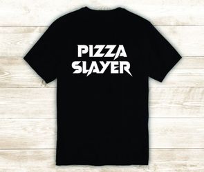 T shirt heat pressed vinyl tee pizza slayer