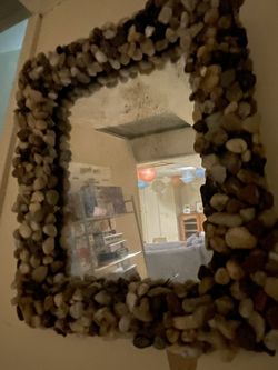 Rock Border Mirror DIY