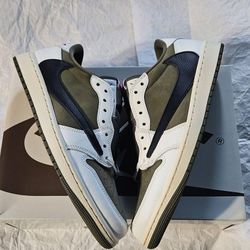 New! Nike Air Jordan 1 Low Travis Scott Medium Olive Size 11 Mens DM7866-200 