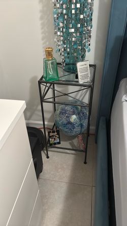 Glass top side table