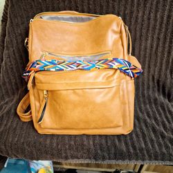 Faux Leather Backpack 