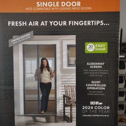 Andersen Luminaire Universal Single Gliding Retractable Screen Insect Door 36" x 80" Cracked Pepper Metal Gray Color 