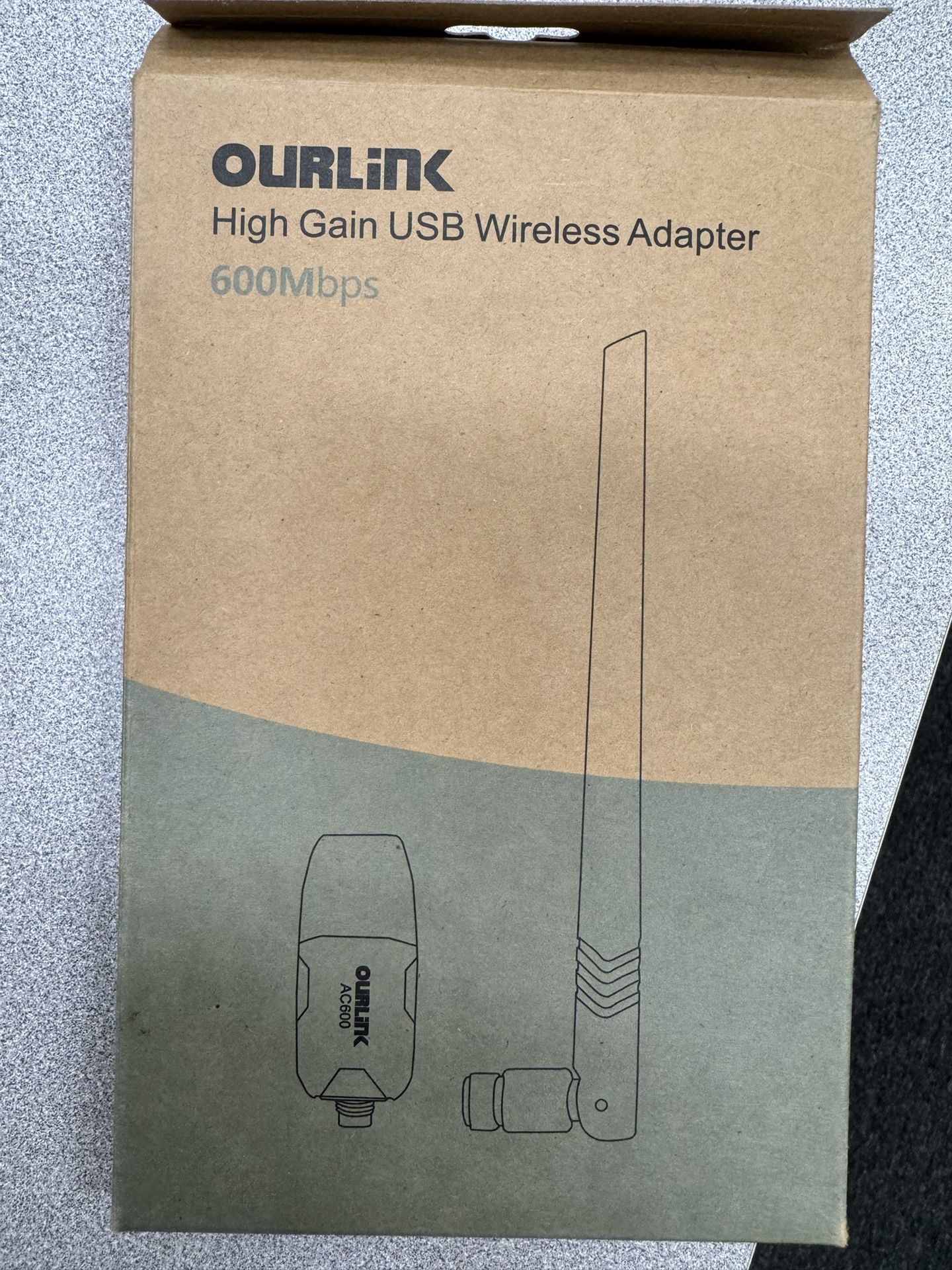 OURLINK 600Mbps AC600 Dual Band USB WiFi Dongle & Wireless Network Adapter for Laptop/Desktop Computer