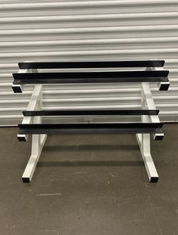 2 Tier Solid Steel Dumbbell Weight Rack….Dumbbells not included.. Home Gym Fitness…. $60 Price is Firm!!!