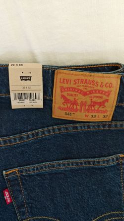 New Levis 541 33x32, blue stretch denim, tapered athletic fit