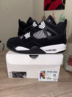 Size 8 - Nike Air Jordan 4 Retro White Thunder Black