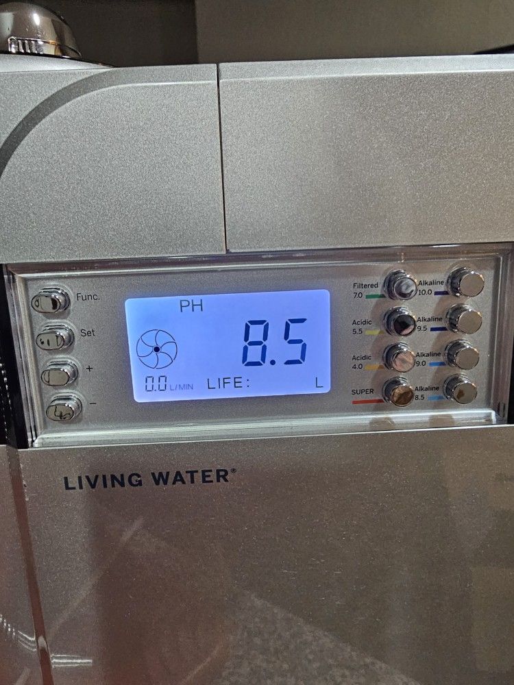Used Vollara W1009A Living Water Filter 10,000 Liters 2.0 ~ 11.0+pH Two Filter System