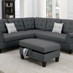 Sectional Sofa + Ottoman
