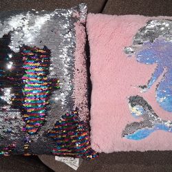 Rainbow/ Silver And Pink 17in X 17in