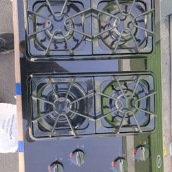 Glass Top Stove With 4 Burners