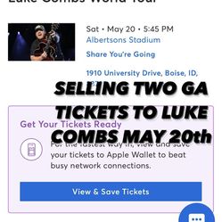 Luke Combs Pit Tickets 