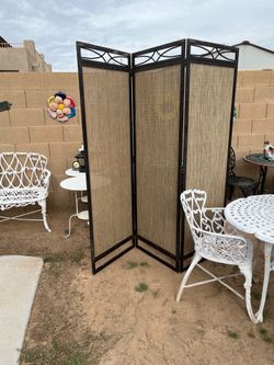 $45 Partition each  panels is 24 inches total 72” wide by 6 feet tall, $45 Black 2 pic gate 3’ wide by 3’6” tall, $45 each Pet play pen