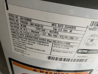 50 Gallon Rheem Gas Hot Water Tank for Sale in Tacoma, WA - OfferUp