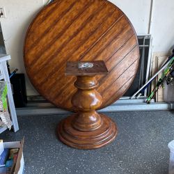 54” Round Wood Dining Room Table