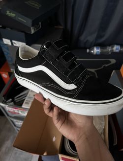 NEW WORN 1 TIME Strap On Vans 8.5
