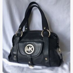 Michael Kors Black Leather Shoulder Bag Purse