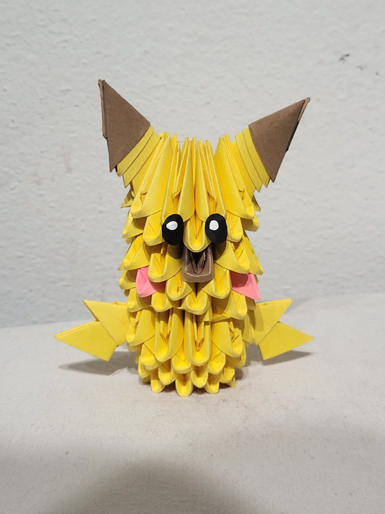 Pikachu Paper Origami 5" (Pre-made)