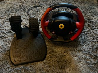 xbox ferrari steering wheel and pedals