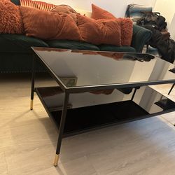 Rectangular Glass Double-Layer Coffee Table