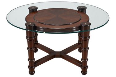 Traditional Turned-Leg Wooden Dining Table
