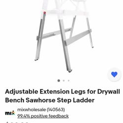 Adjustable Extension Legs for Drywall Bench Sawhorse Ladder - GypTool - Silver.... CHECK OUT MY PAGE FOR MORE ITEMS