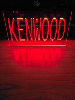 KENWOOD LED NEON RED LIGHT SIGN 8x12
