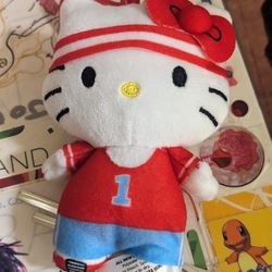 Hello Kitty Tomboy Plushie Keychain