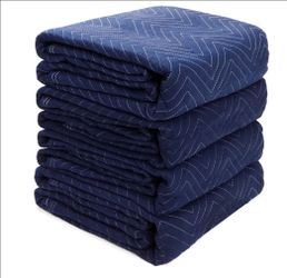 Heavy Duty Padded Moving Blankets, 72" x 80", Blue/Black, 6-Pack Furniture Protection Pads

Brand new in box 🎁