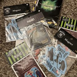 Halloween Magnets and Decorations. Beetlejuice, Haunted Mansion, Gremlins, Frankenstein ,