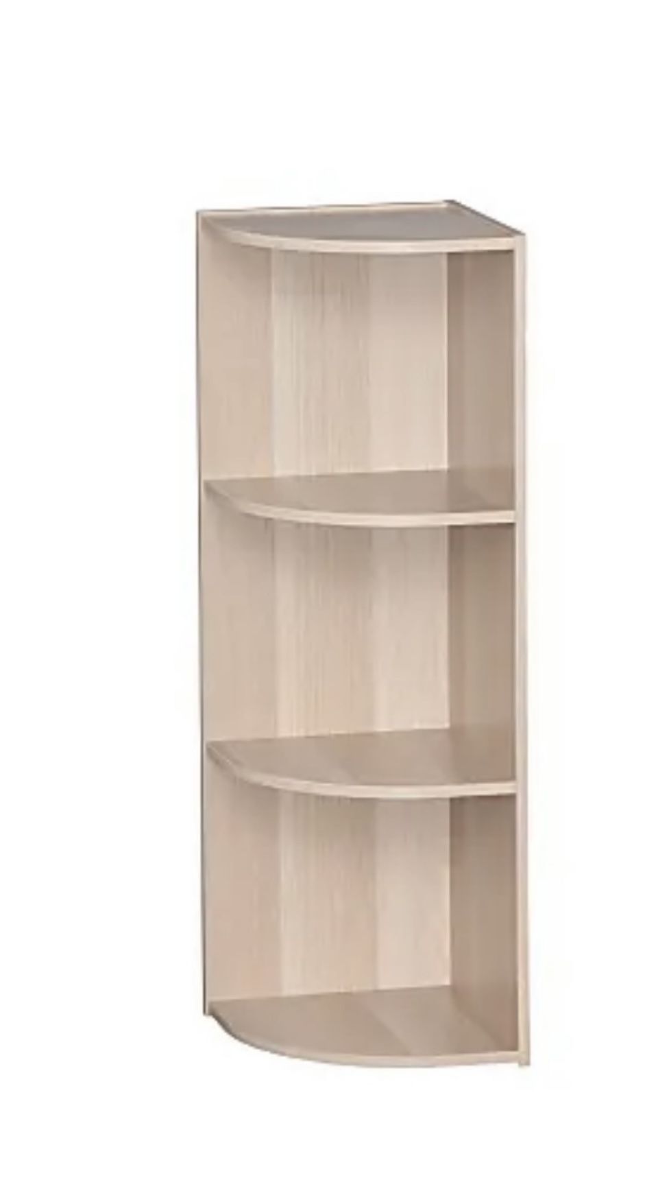 Corner Curved Three Shelf Bookcase