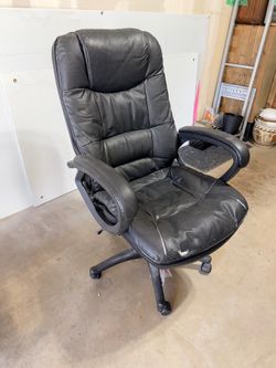 Faux leather office chair