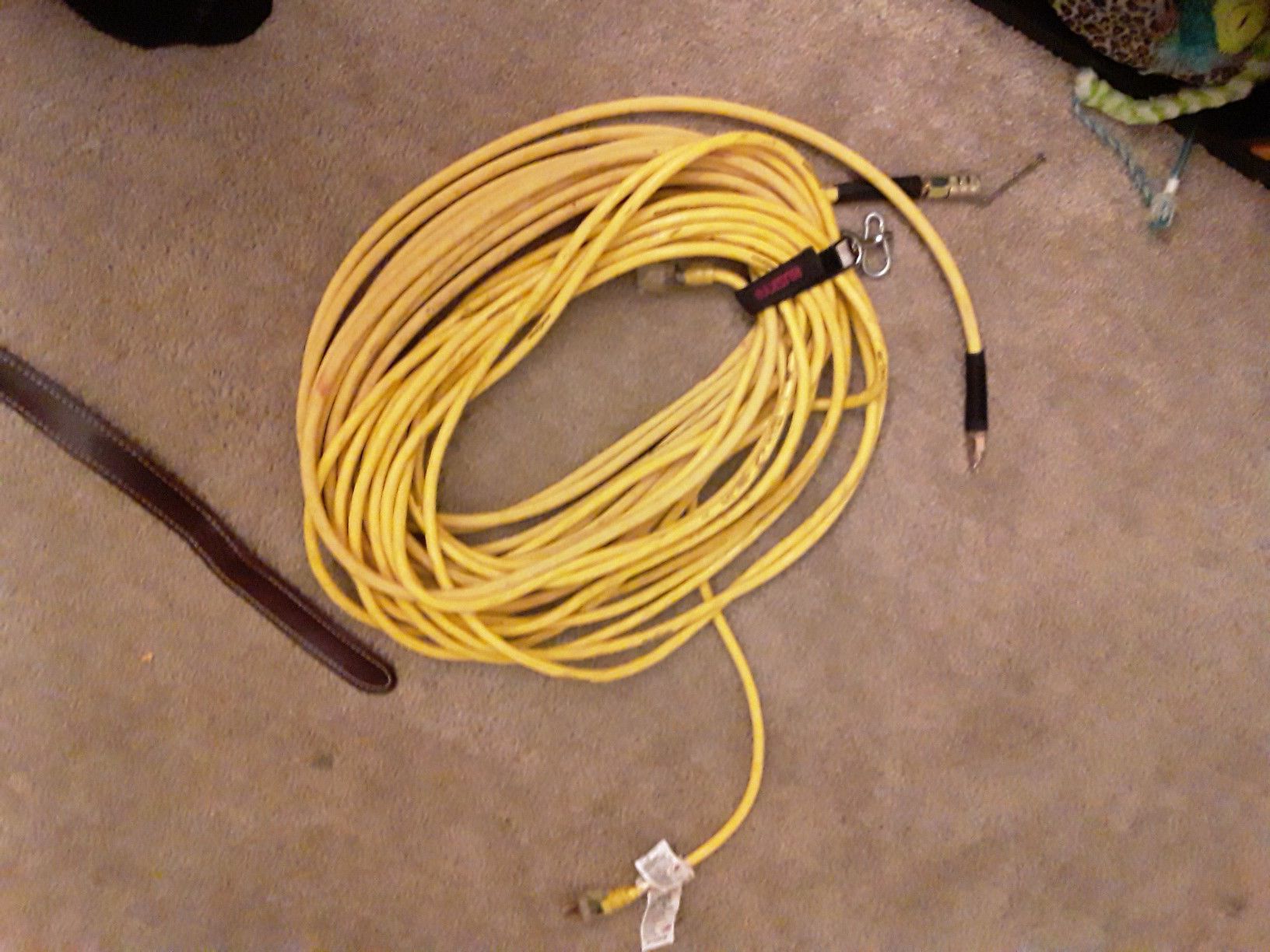 New 50 foot hose and 50 foot 12 gauge extension