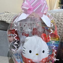 Hello kitty squish mellow Easter basket