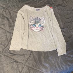 NEW Long sleeve Tee w/Kitty Face
