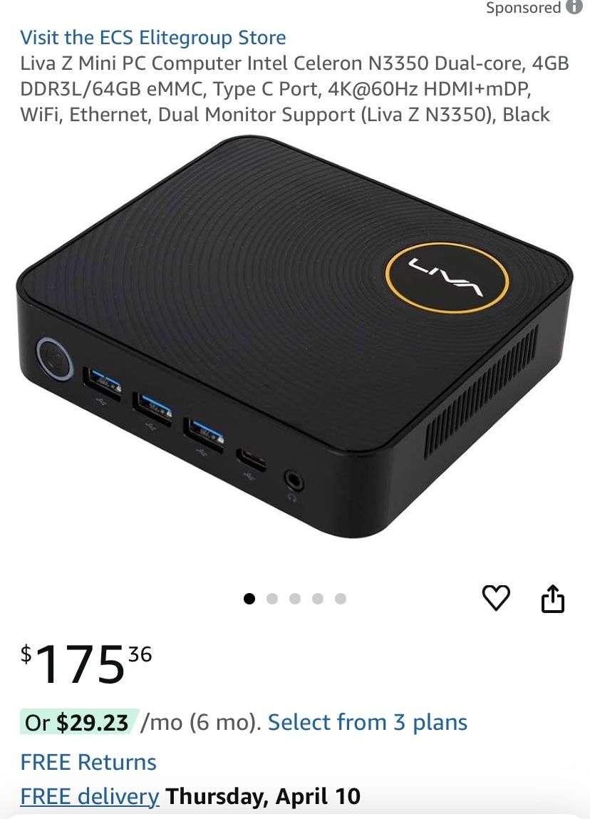 Liva Z Mini PC Computer