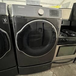 Lavadora Samsung Y Secadora Samsung De Gas Son De Tina Grande Miden 30 Pulgadas Cada Una Con Pesdestales 