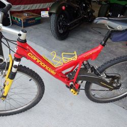 Vintage Cannondale Missy Giove Signature Super V 700 Carbon Fiber Downhill Racing Bike