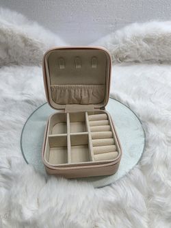 Small Pink Travel Jewelry Case