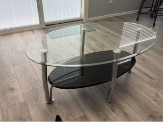 Glass coffee table