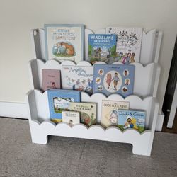 Kids White Wool Bookshelf 