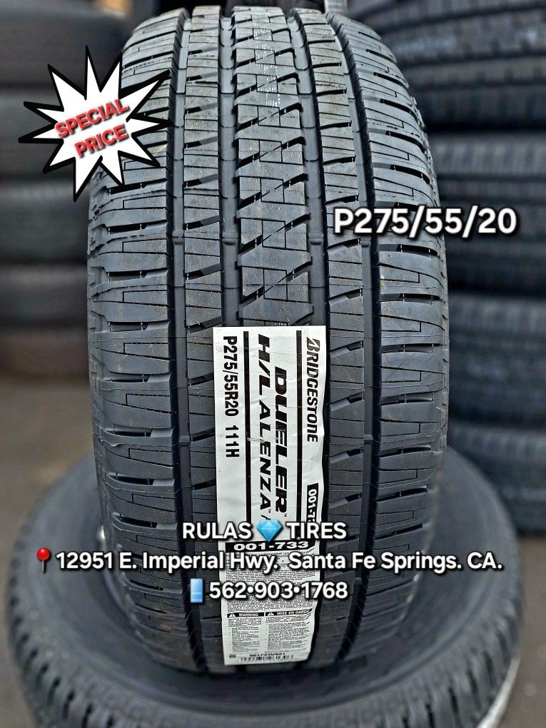 P 275/55/20 BRIDGESTONE DUELER ALENZA HL (Brand New Tires / Special Price)