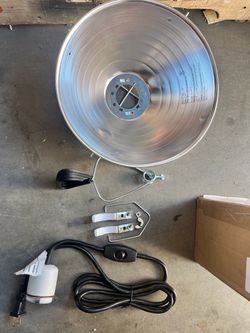 Brand New 10” Clamp Light w/ Aluminum Reflector & Dimmer
