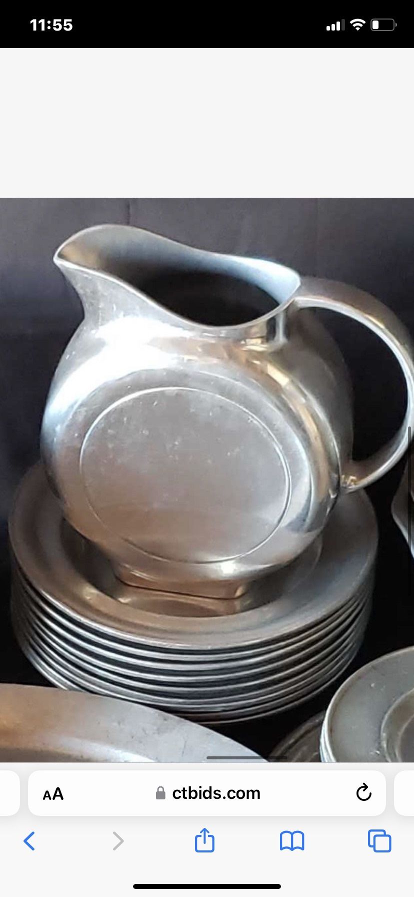 Pitcher Vintage  Pewter 