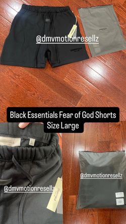 Black Essentials Shorts Size Large