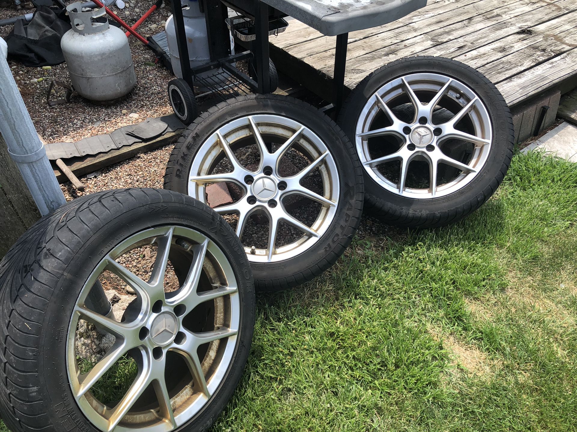 17” tires and rims off Mercedes e320