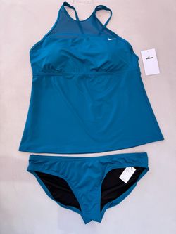 Nike 2 piece tankini bikini swimsuit women large