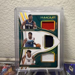 2023 Immaculate Collection Triple Mem Edwards Morant & Zion  /99