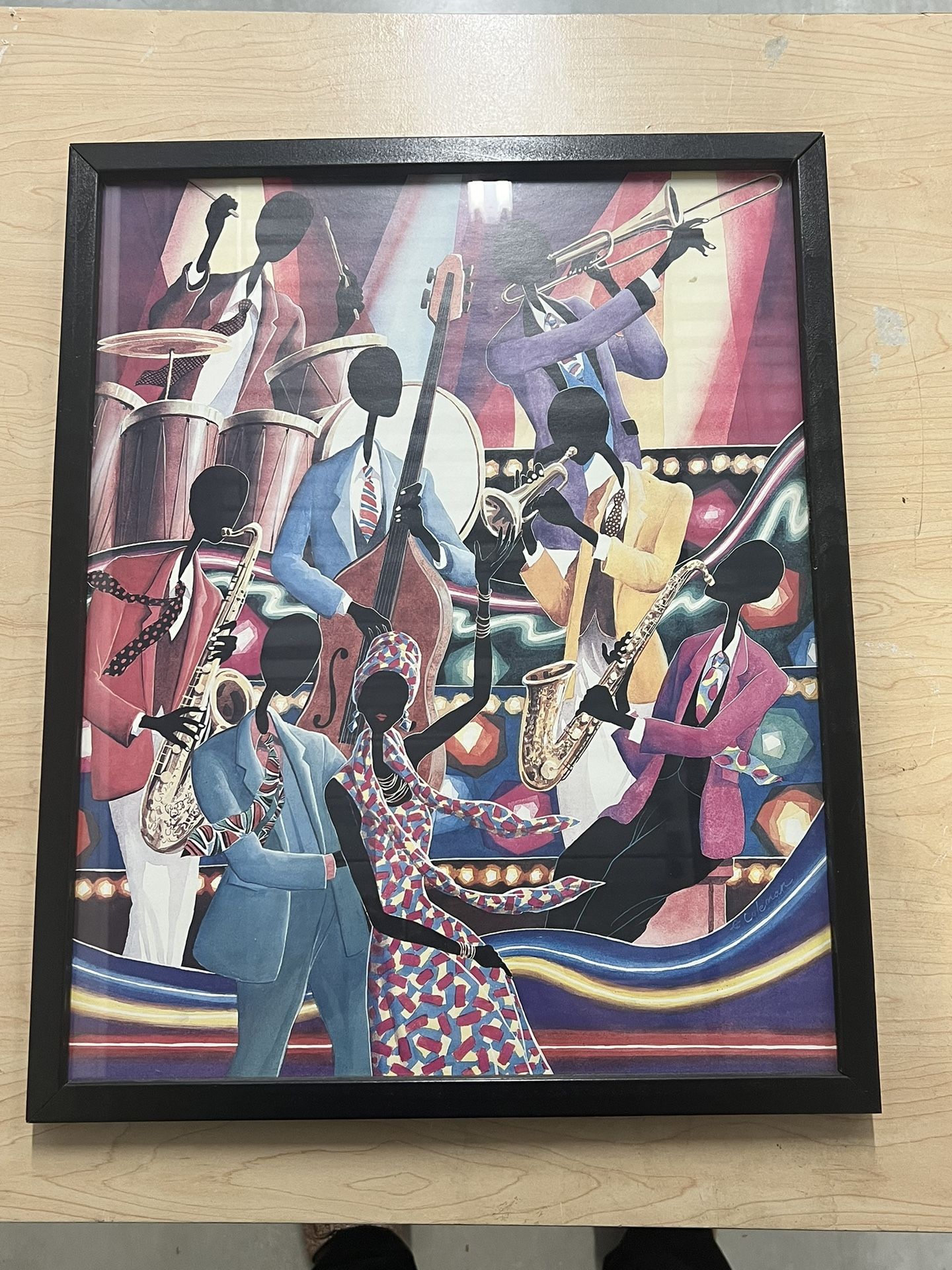 Musicians- Painting With Black Frame