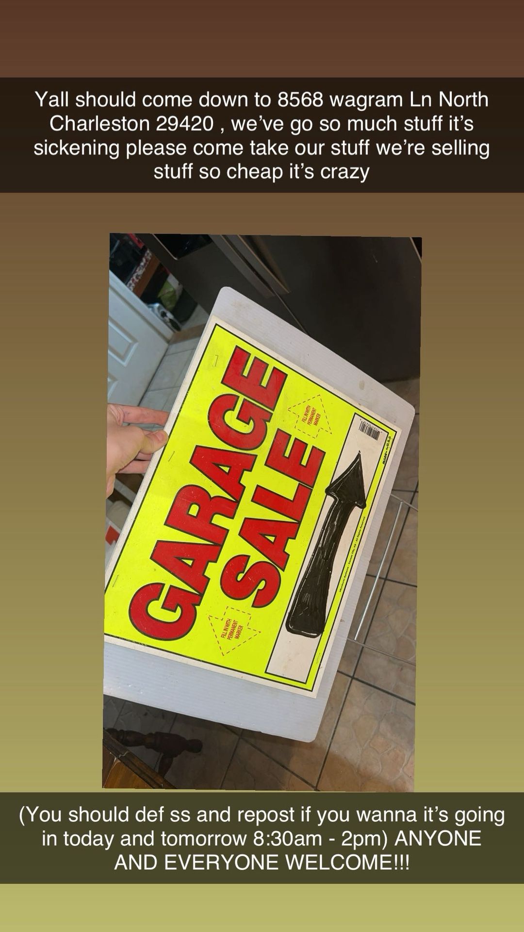 YARD/GARAGE SALE MAY 24-25 8am-3pm