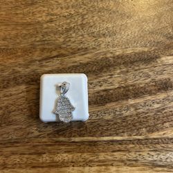 Vvs Baguette Hamsa Pendant 